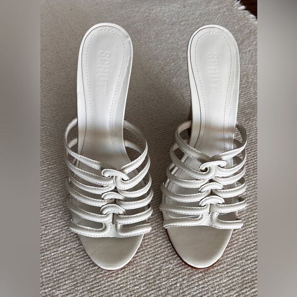 SCHUTZ Octavia Calf Leather Sandal Size 7.5 - Picture 1 of 6